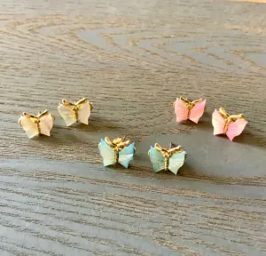 Colorful Mop Butterfly Studs
