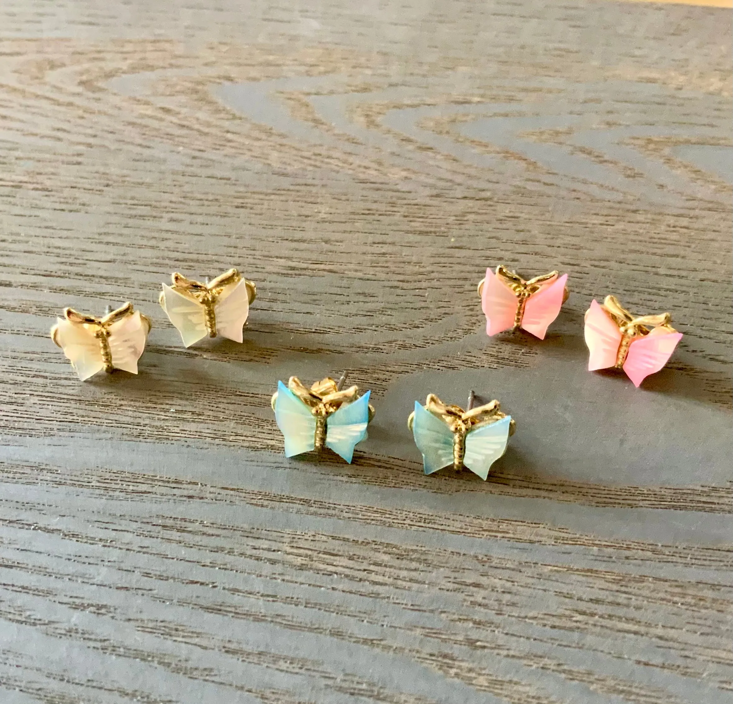 Colorful Mop Butterfly Studs