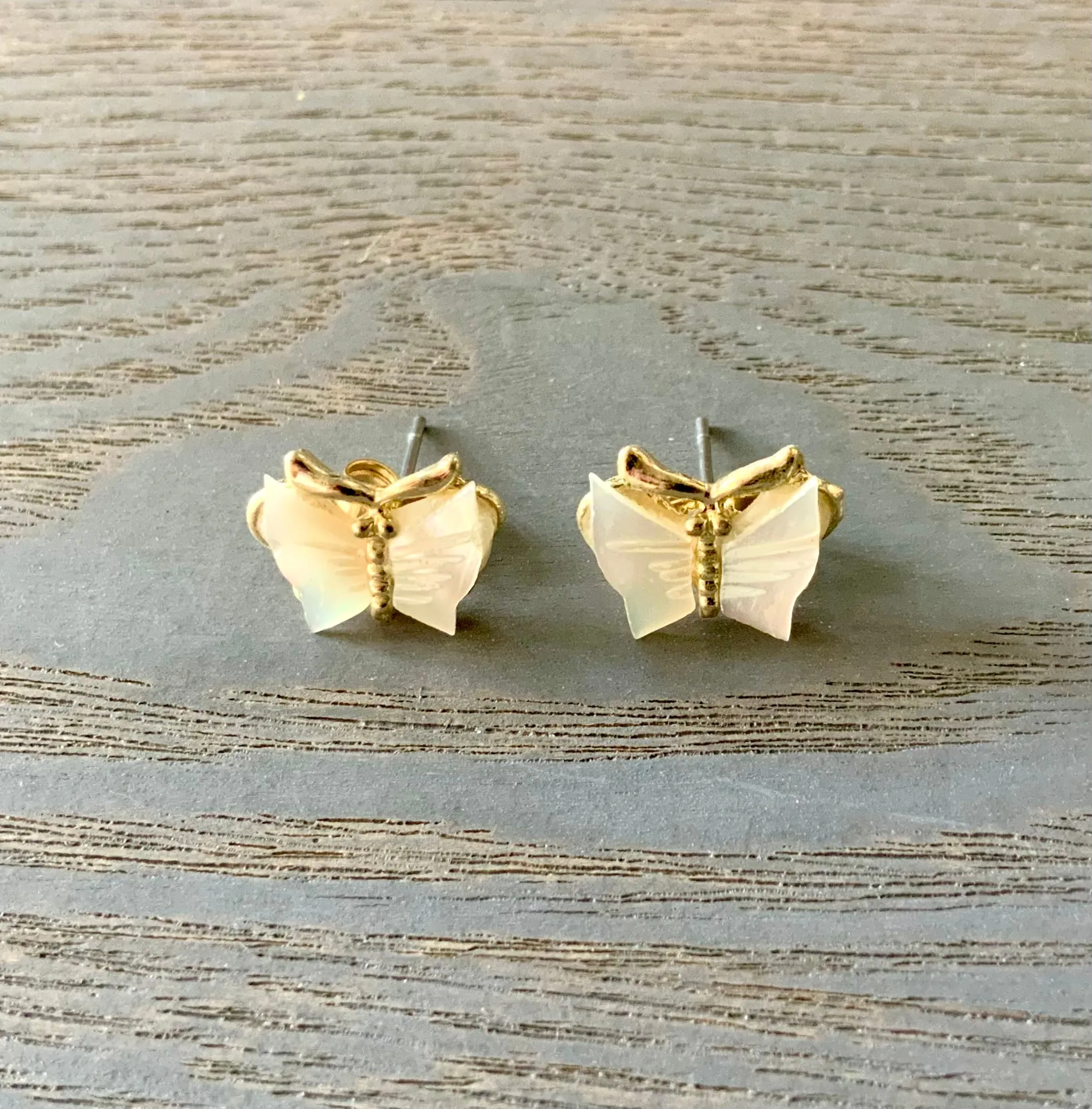 Colorful Mop Butterfly Studs