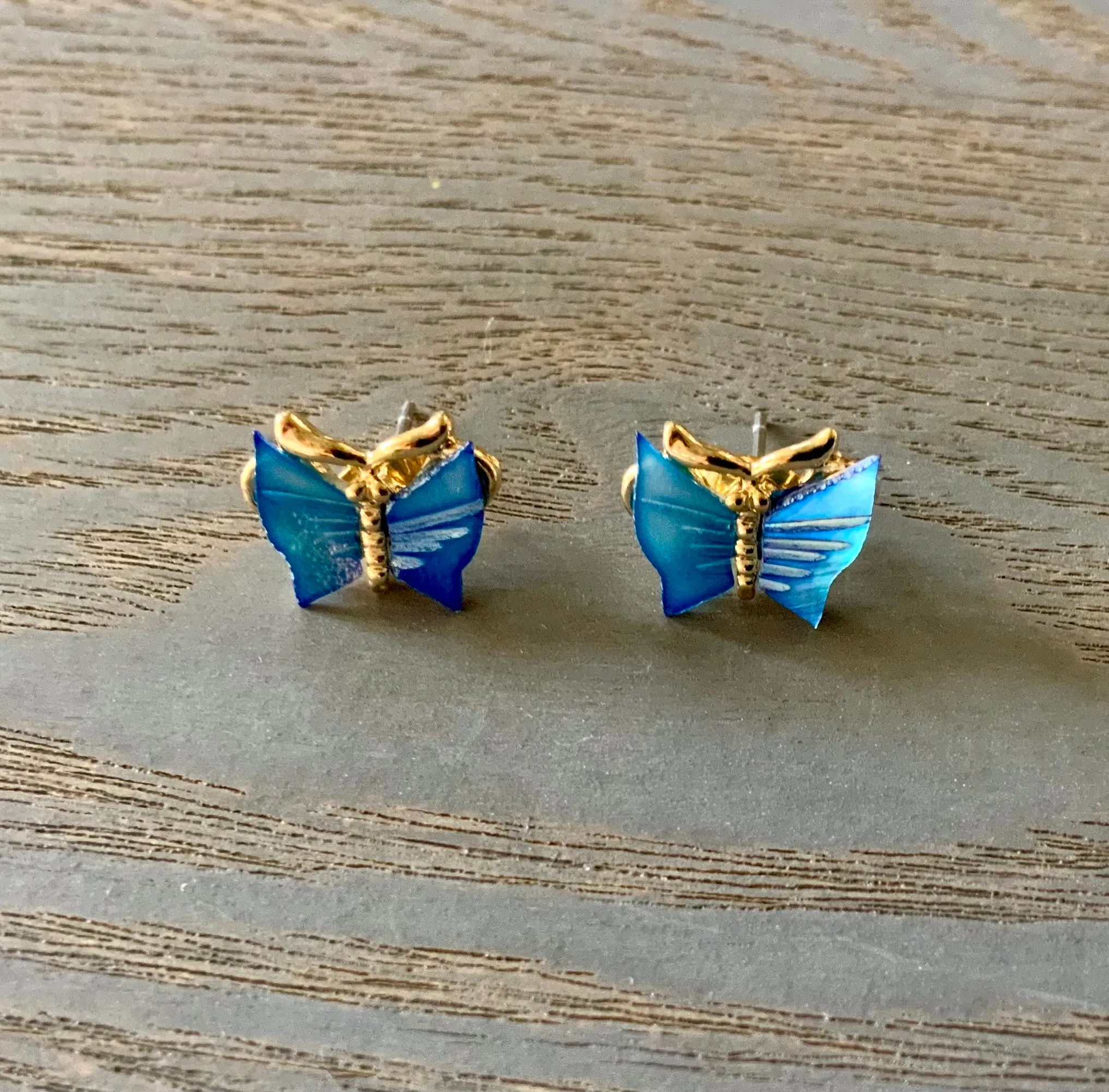 Colorful Mop Butterfly Studs