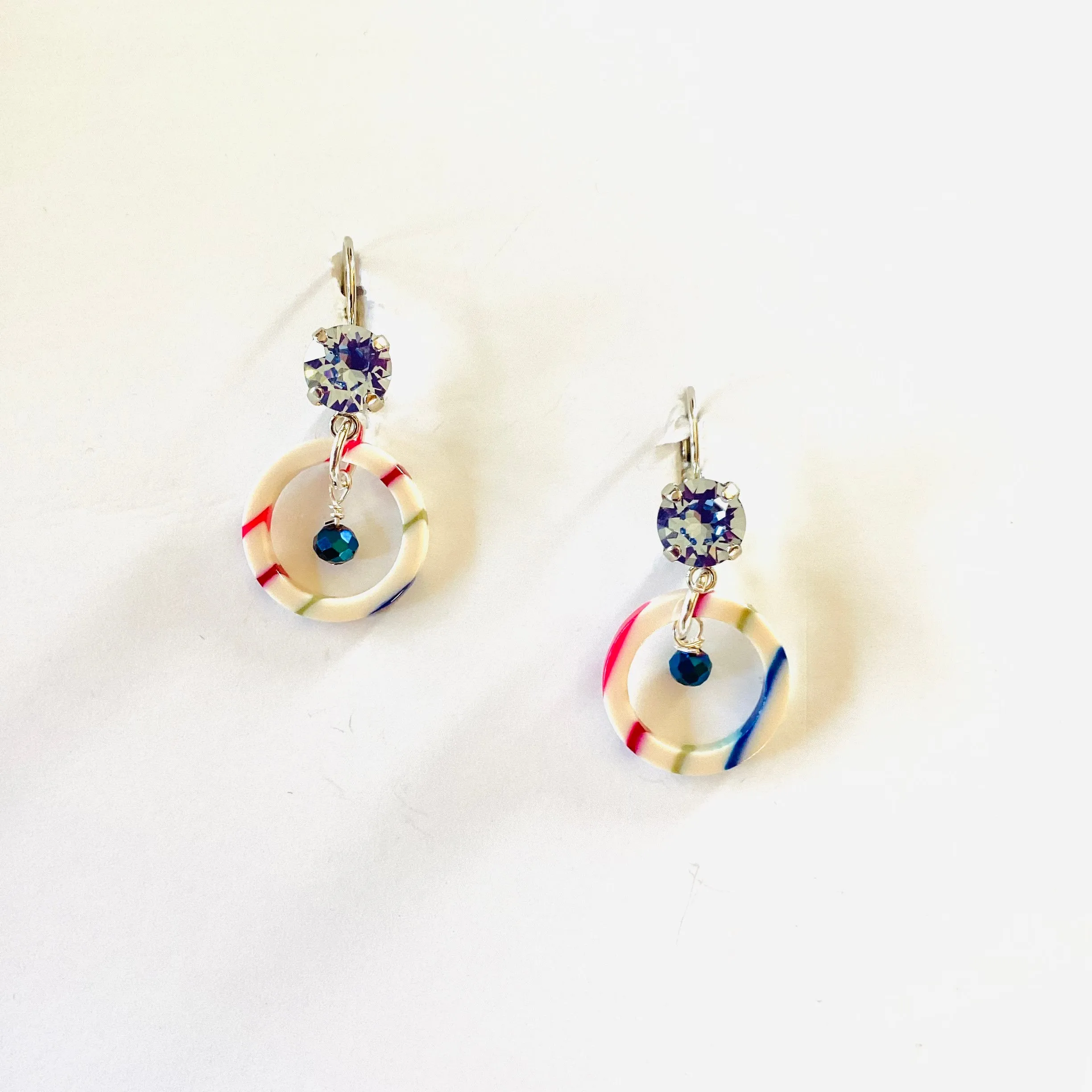 Colorful Stripe Drop Earrings