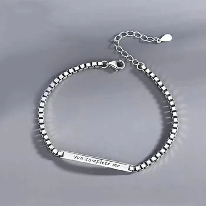 Couple Bracelets Silver Promise Bracelets For Couples Hand Chain Bracelet