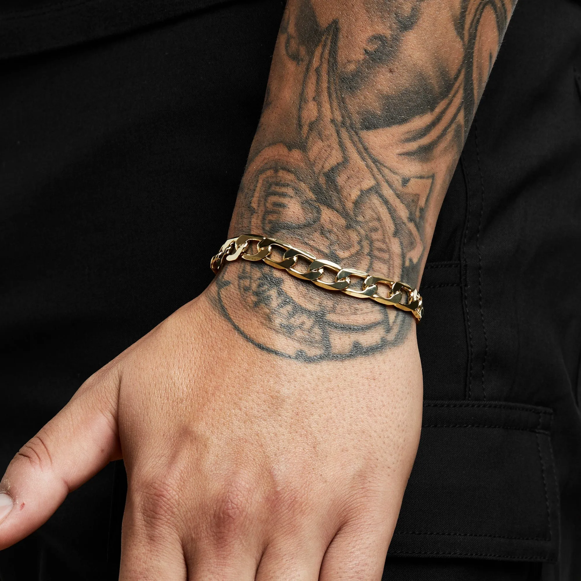 Curb Bracelet 9mm - Gold