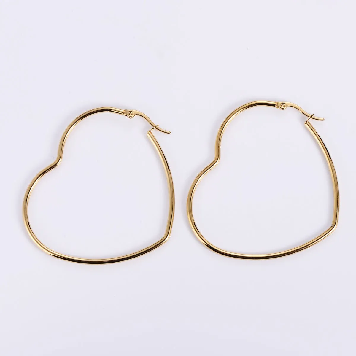 Cute Unique Heart Hoop Earrings For Women
