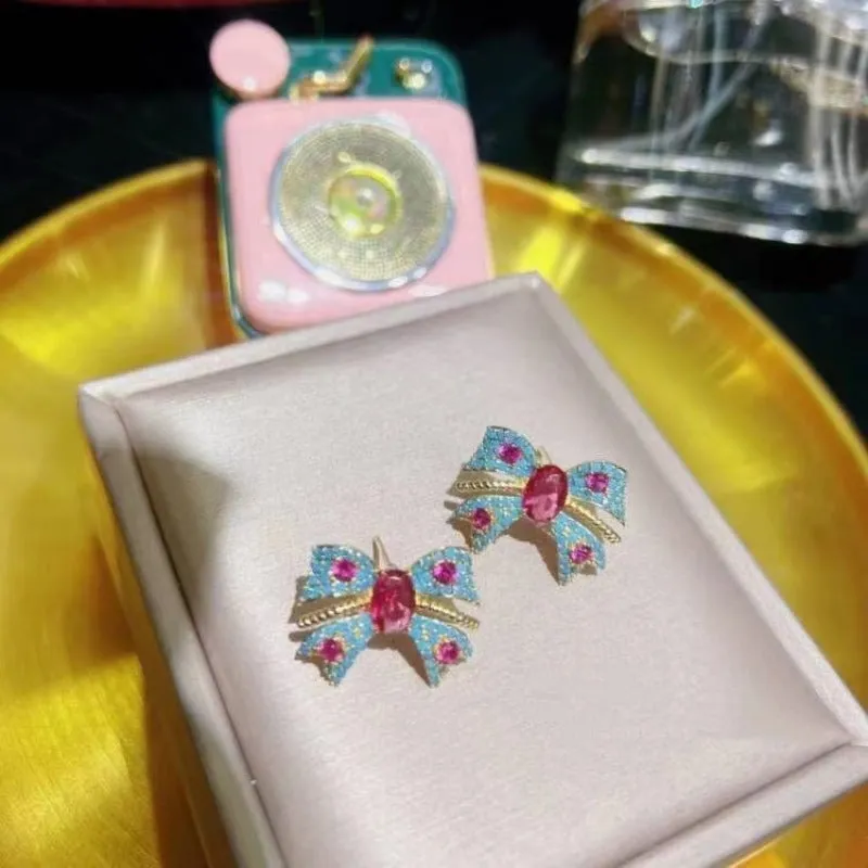 E1493 - Colorful Bowknot Earrings
