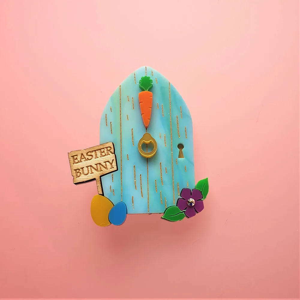 Easter Bunny House Brooch by Cherryloco Jewellery