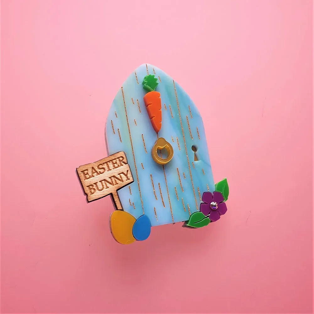 Easter Bunny House Brooch by Cherryloco Jewellery