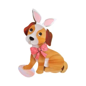 Easter Puppy Brooch by Cherryloco