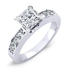 Eliza - Princess Moissanite Engagement Ring