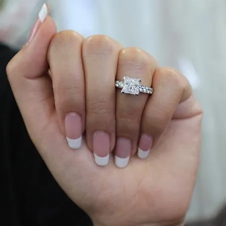 Eliza - Princess Moissanite Engagement Ring
