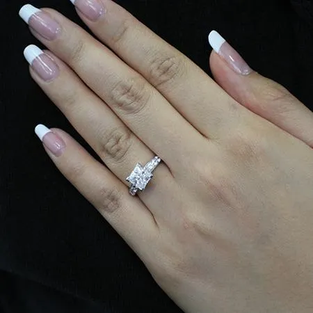 Eliza - Princess Moissanite Engagement Ring