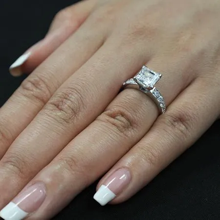 Eliza - Princess Moissanite Engagement Ring