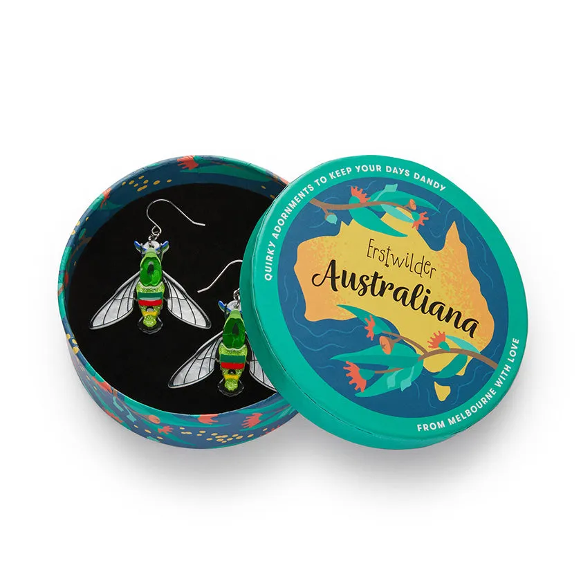 Erstwilder Australiana - Glimmer the Hawk Moth Drop Earrings