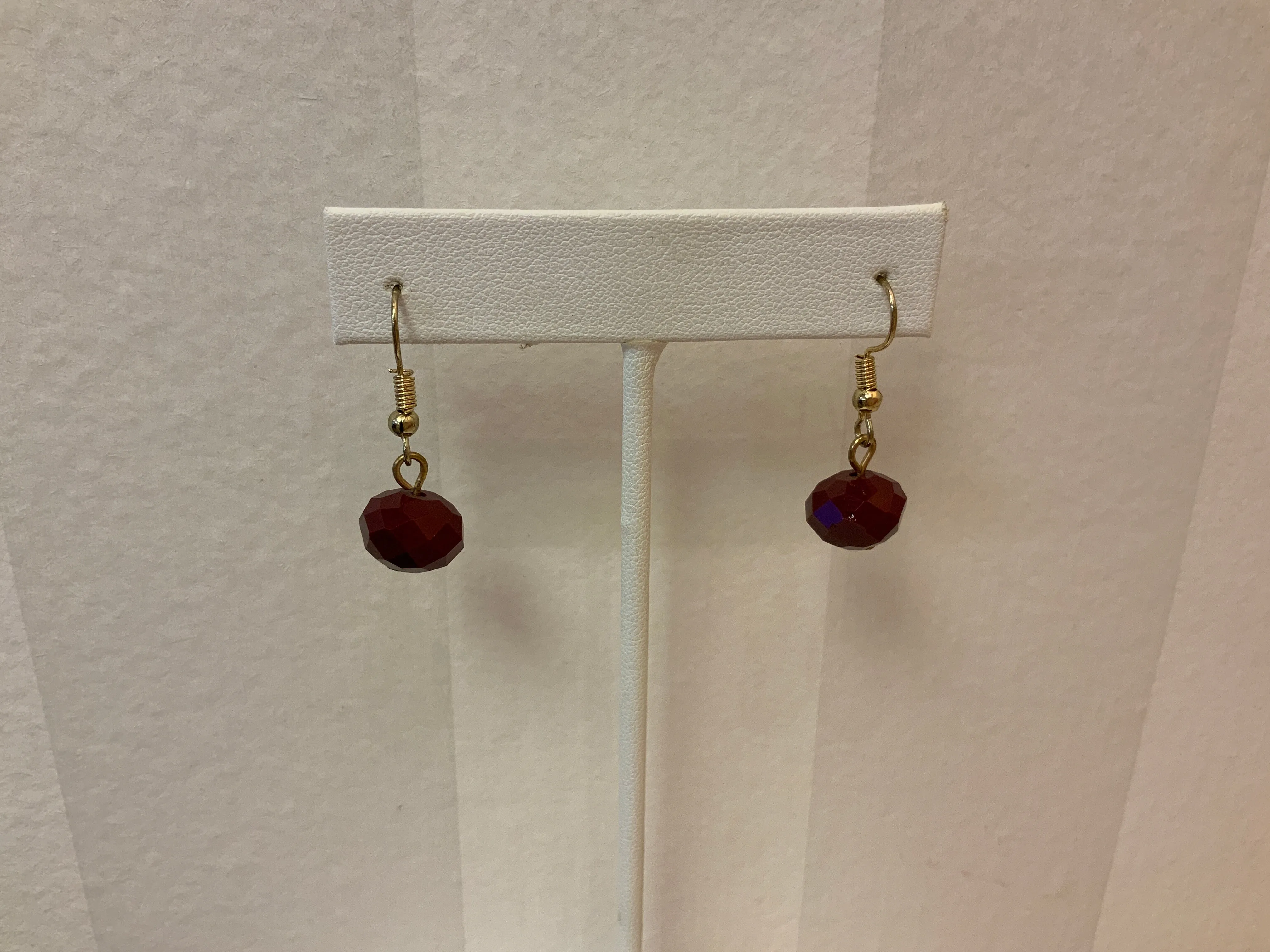 FACETED DROP EARRINGS