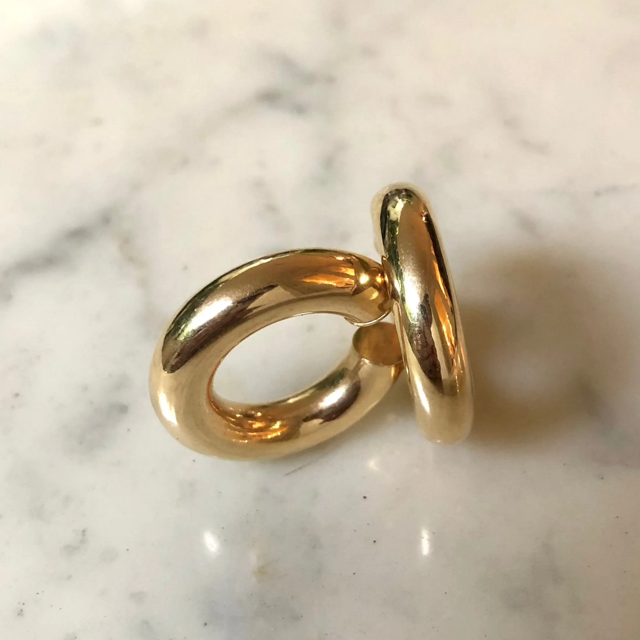 Fanni gold hoop earrings