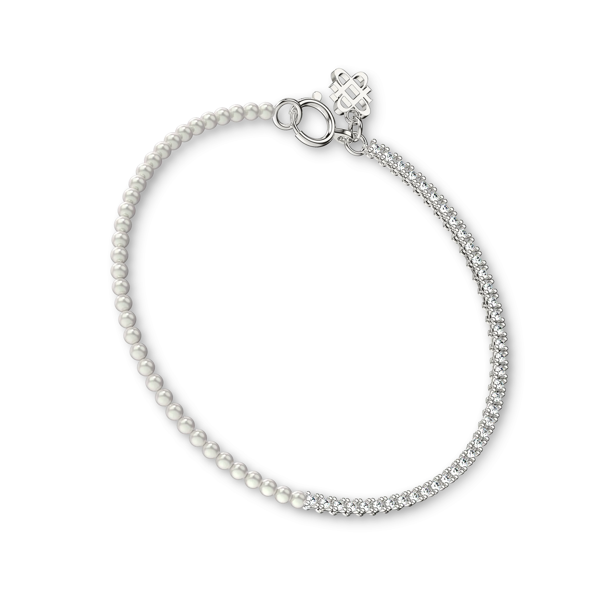 Fusion Diamond Pearl Bracelet