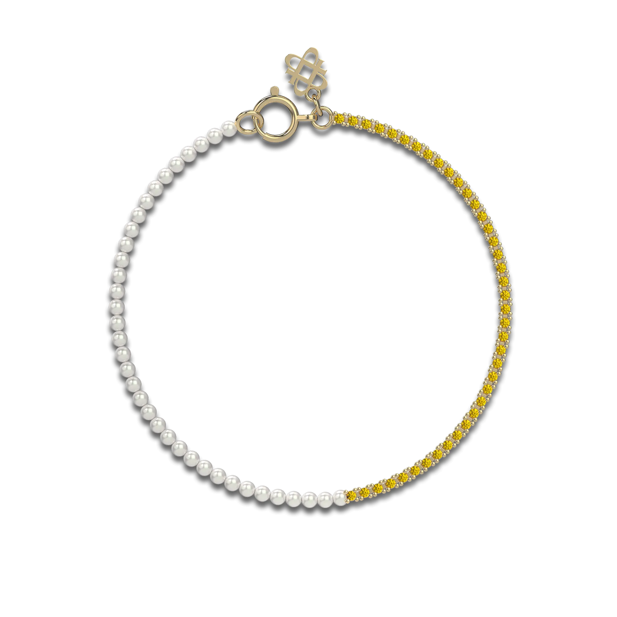 Fusion Diamond Pearl Bracelet