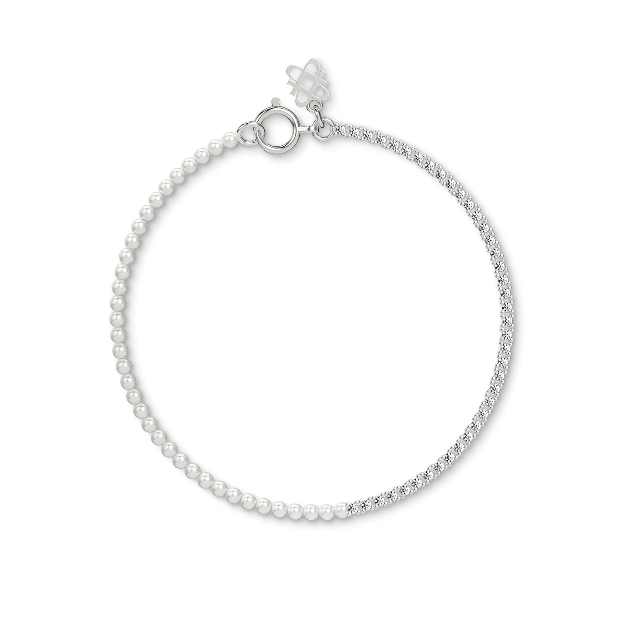 Fusion Diamond Pearl Bracelet