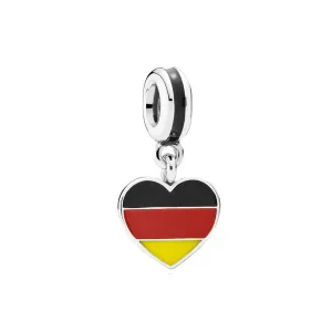 Germany Heart Flag Dangle Charm