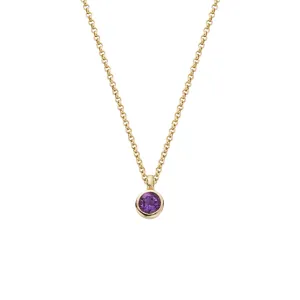 Gold Amethyst Baby Treasure Necklace