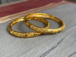 Gold Plated Meenakari Citi Gold Bangles
