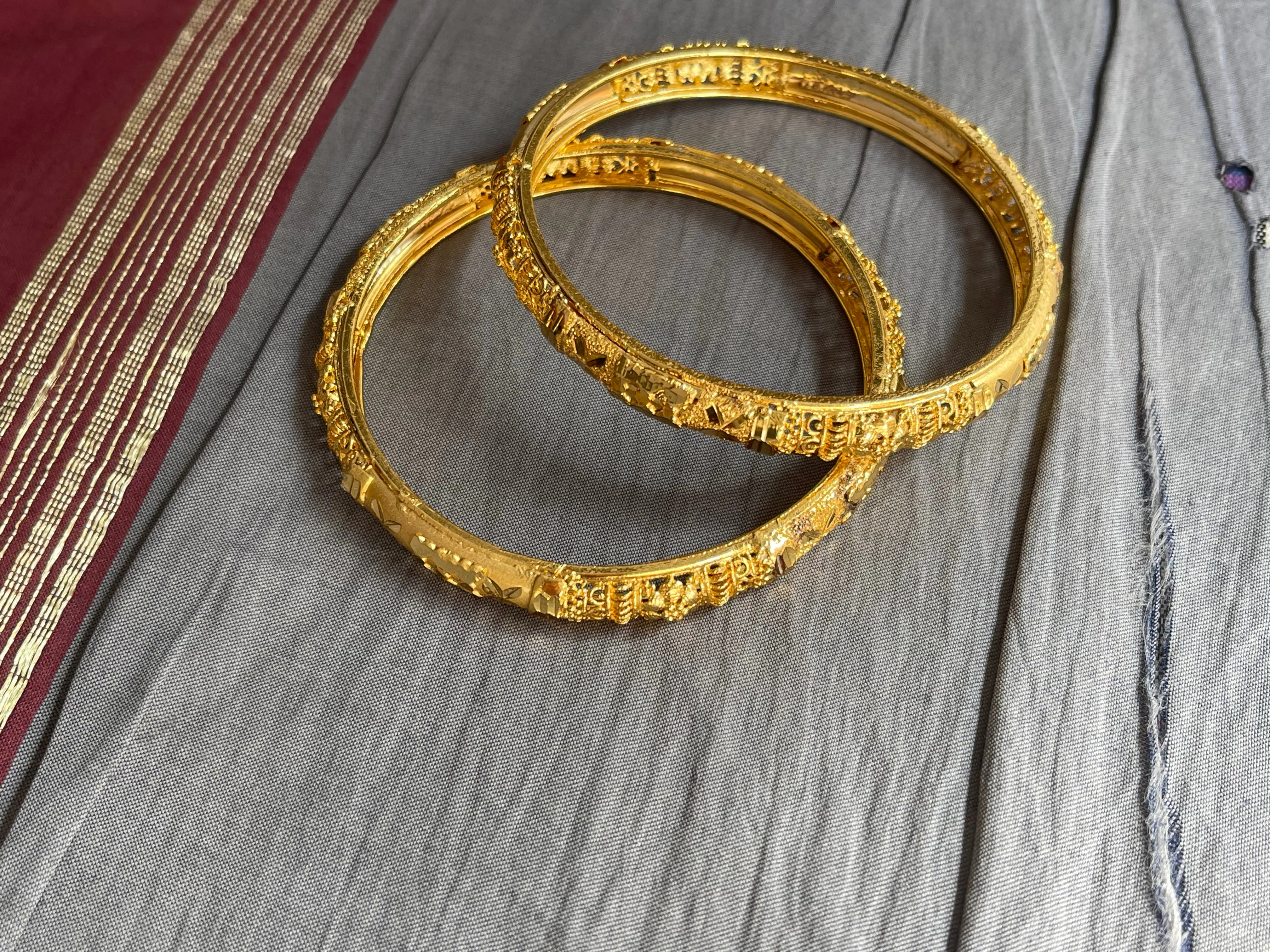 Gold Plated Meenakari Citi Gold Bangles