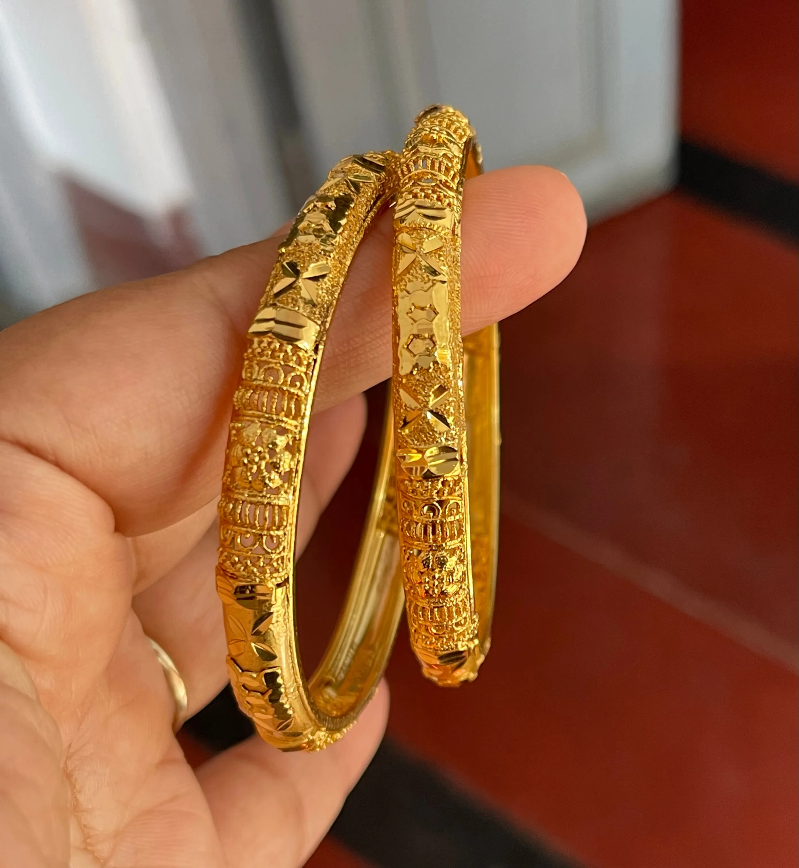 Gold Plated Meenakari Citi Gold Bangles