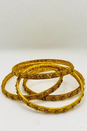 Golden Floral Filigree Bangle 6mm