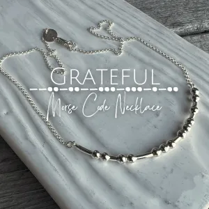 GRATEFUL Morse Code Necklace