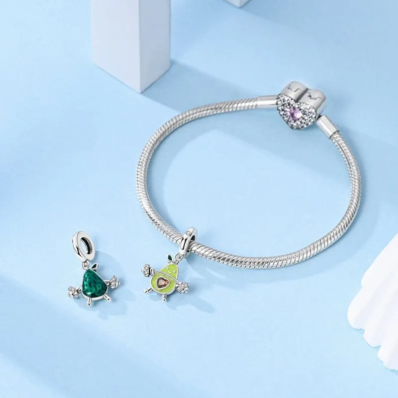 Gym Lifting Avocado Charm