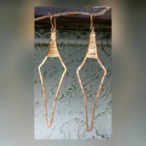Hammered Spear Earrings