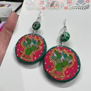 Happy Nopales Earrings