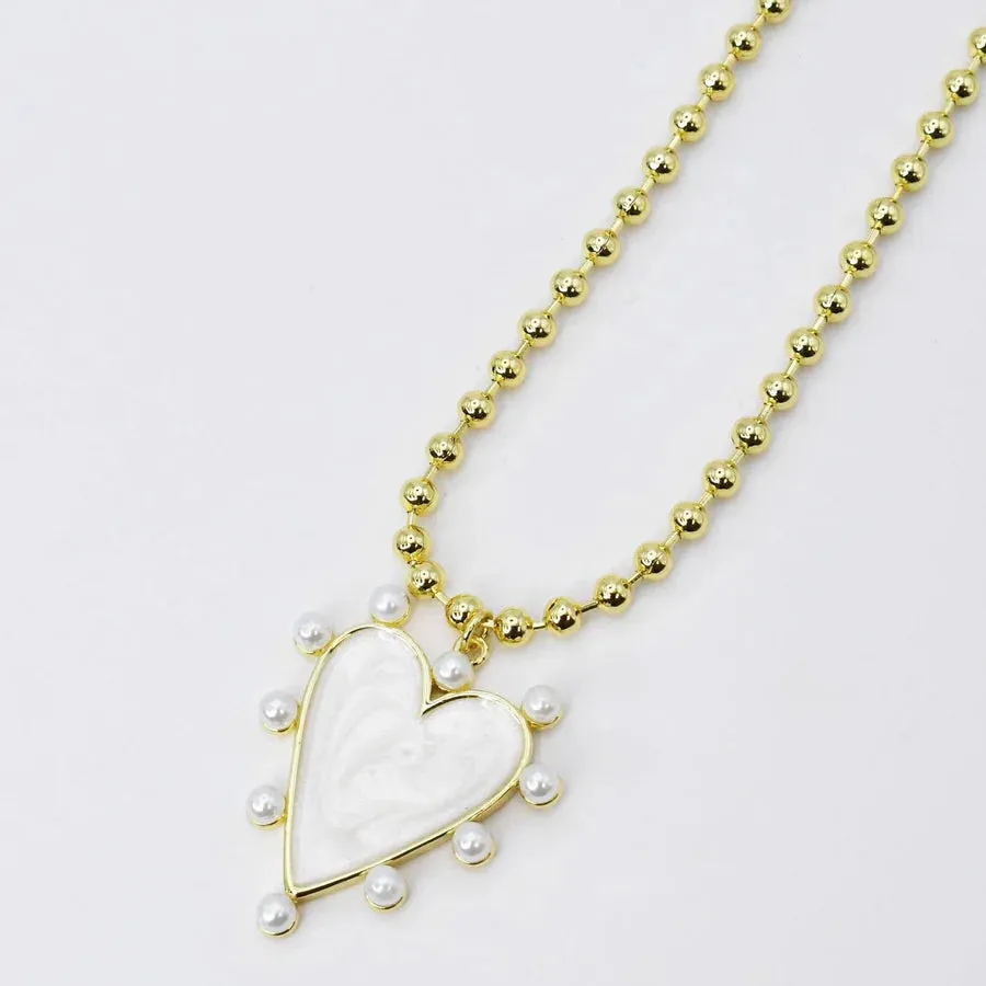 Heart of Pearls Necklace by Treasure Jewels