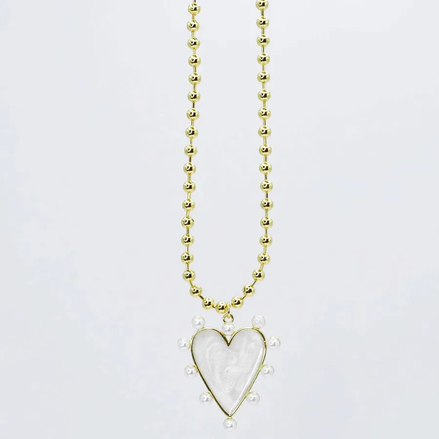 Heart of Pearls Necklace by Treasure Jewels