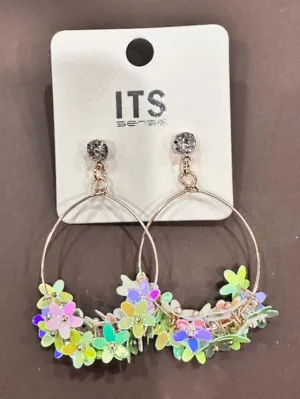 Iridescent Flower Earrings