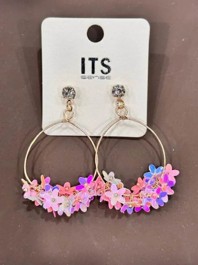 Iridescent Flower Earrings