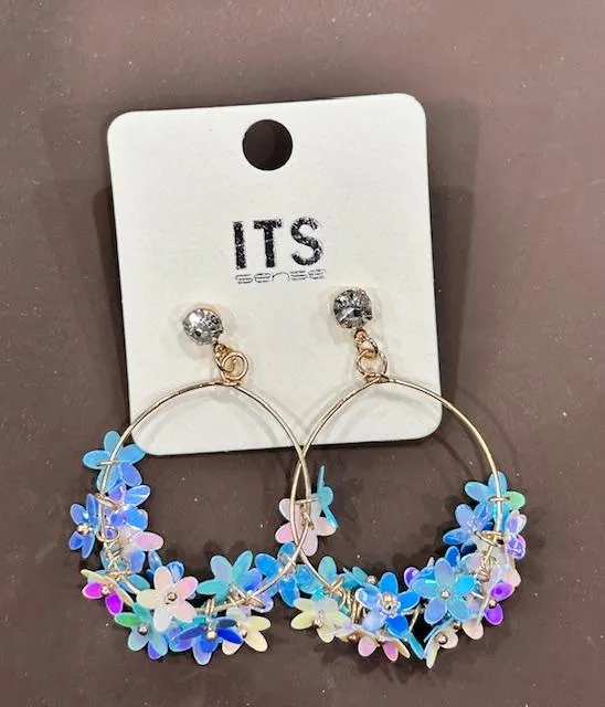 Iridescent Flower Earrings