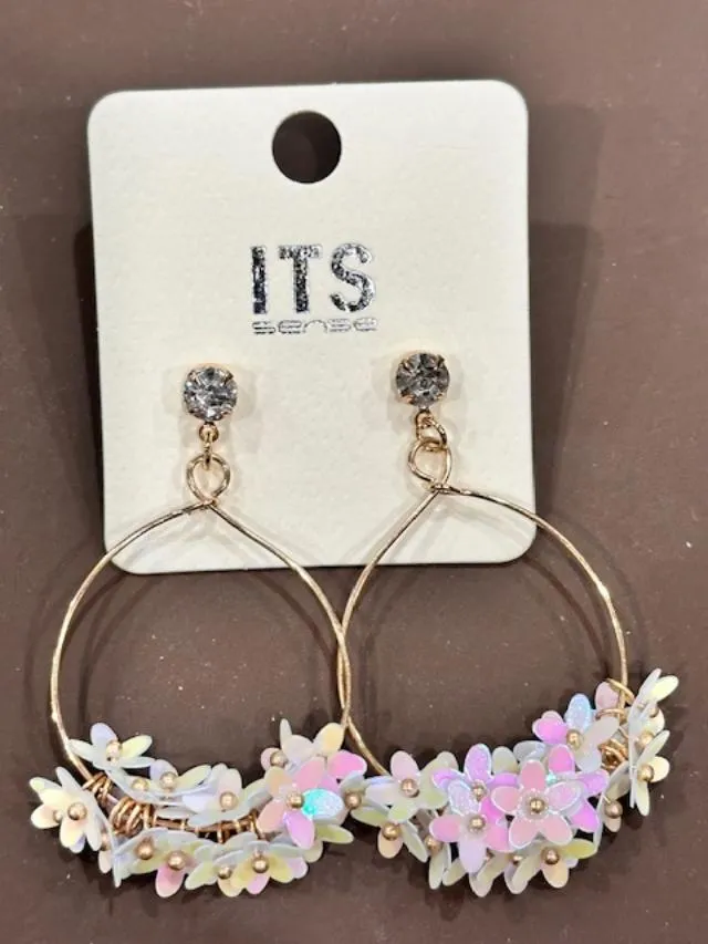 Iridescent Flower Earrings