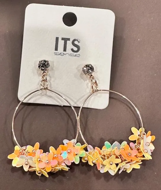 Iridescent Flower Earrings