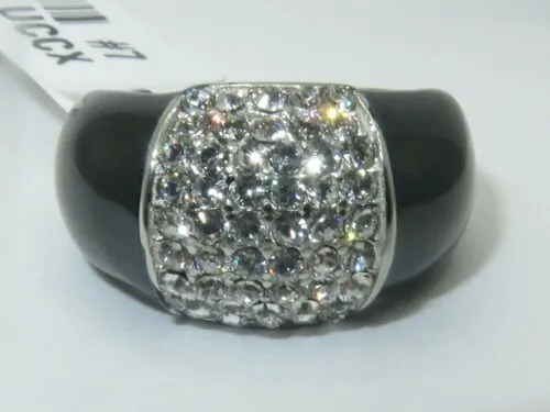 Jewellery Kingdom 11mm Band Thumb Modern Classy Chunky Ladies Ring (Black)