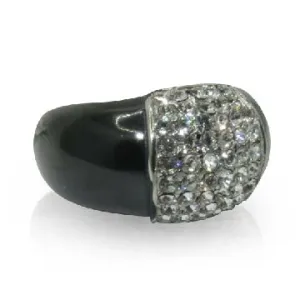 Jewellery Kingdom 11mm Band Thumb Modern Classy Chunky Ladies Ring (Black)