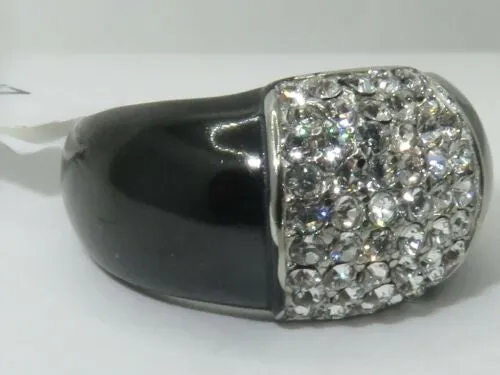 Jewellery Kingdom 11mm Band Thumb Modern Classy Chunky Ladies Ring (Black)