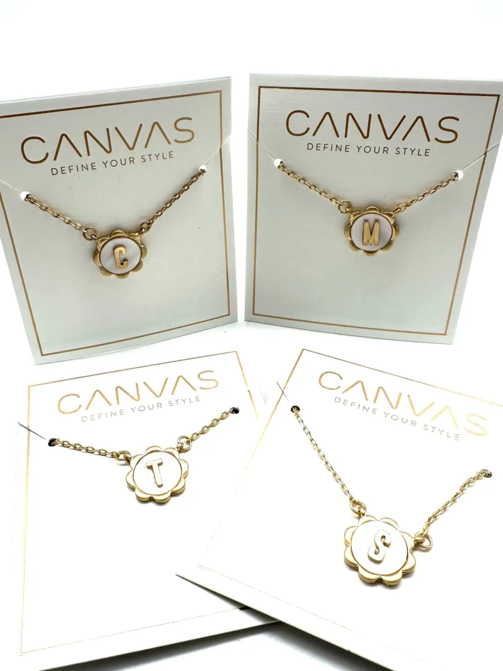Juliette Mother of Pearl Scalloped Initial Necklace