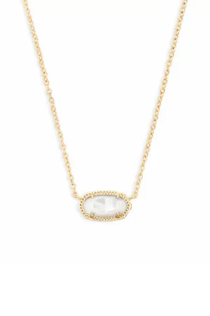 Kendra Scott: Elisa Gold Pendant Necklace - Ivory Mother Of Pearl