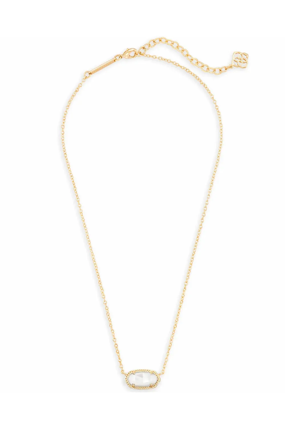Kendra Scott: Elisa Gold Pendant Necklace - Ivory Mother Of Pearl