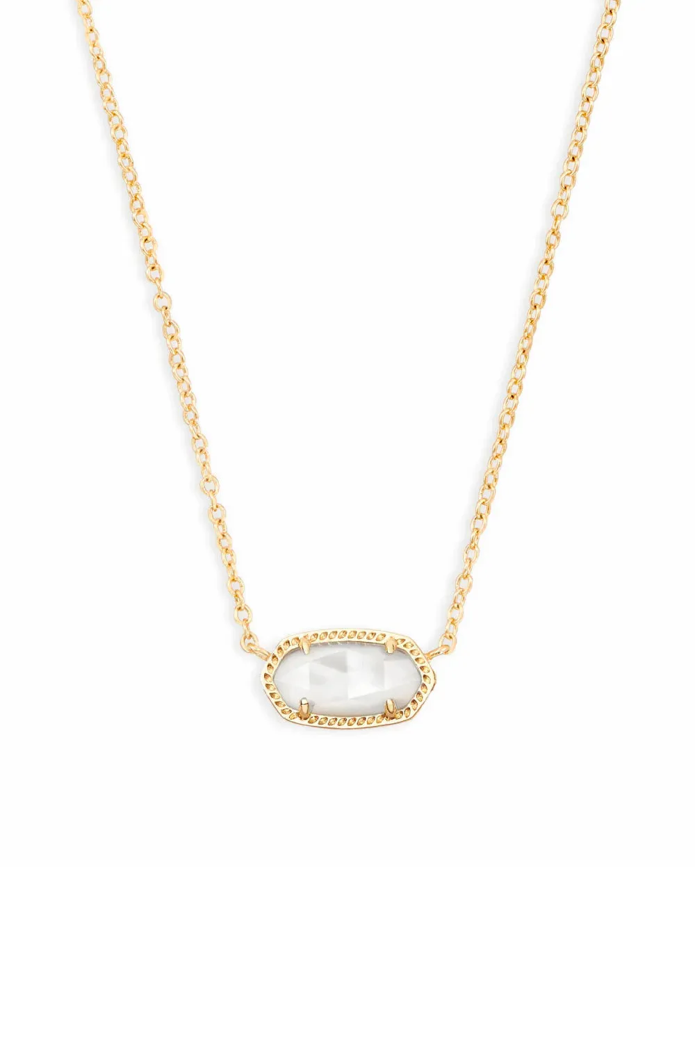 Kendra Scott: Elisa Gold Pendant Necklace - Ivory Mother Of Pearl