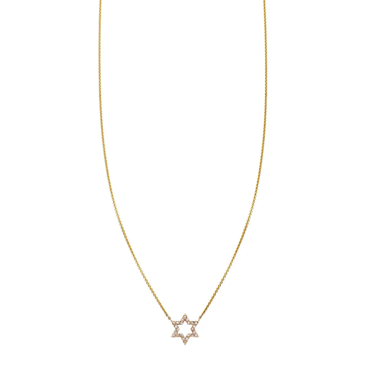 Large Diamond Star of David Necklace