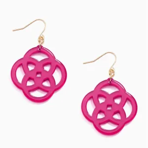 Lena Clover Drop Resin Earrings