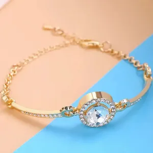 LOVCIA Radiant Heart of the Ocean Bracelet for Women - Sparkling Zircon Crystal Elegance