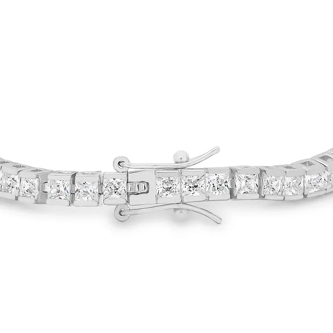 LOVCIA Radiant Princess Cut Cubic Zirconia Tennis Bracelet